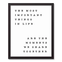 Moments We Share 17.73" x 21.73" Black Framed Canvas