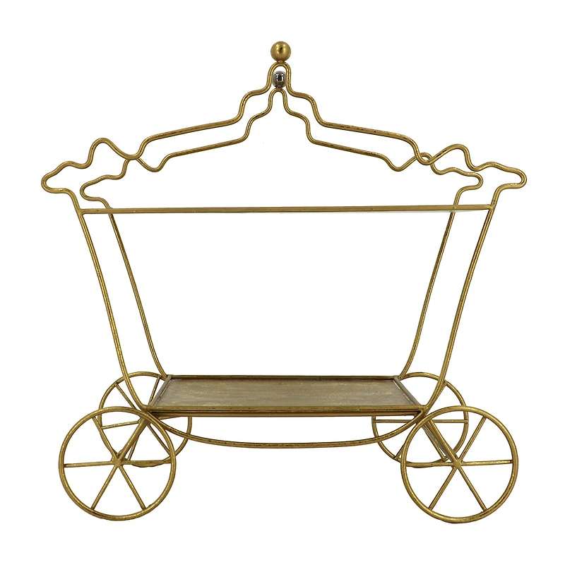 14.5" Gold Fairytale Carriage Wire Tabletop Décor by Ashland®