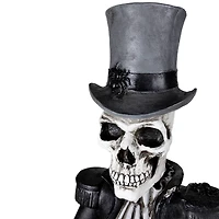 Skeleton Butler Holding Tray Halloween Figure - 4.5'