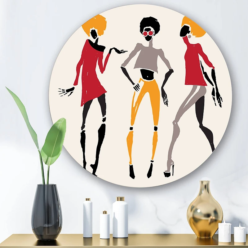 Designart - African American Women Silhouettes I