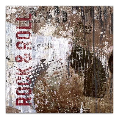 Rock And Roll Guitar 16" x 16" Canvas Wall Art