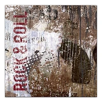 Rock And Roll Guitar 16" x 16" Canvas Wall Art