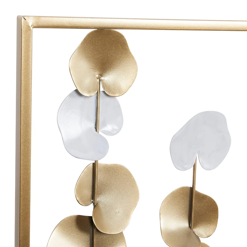 40" Gold Metal Modern Wall Décor