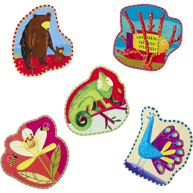 eeBoo Ready to Grow Life on Earth 5 Progressive Puzzles