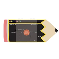 RoomMates Last or First Day of School Pencil Double-Sided Chalkboard