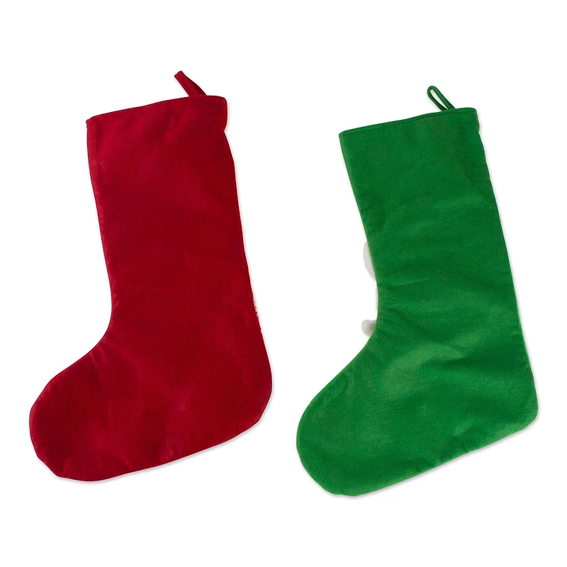 DII® Santa & Snowman Stocking Set