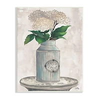 Stupell Industries White Hydrangea Flowers Fresh Cream Country Tin Painting Wall Plaque