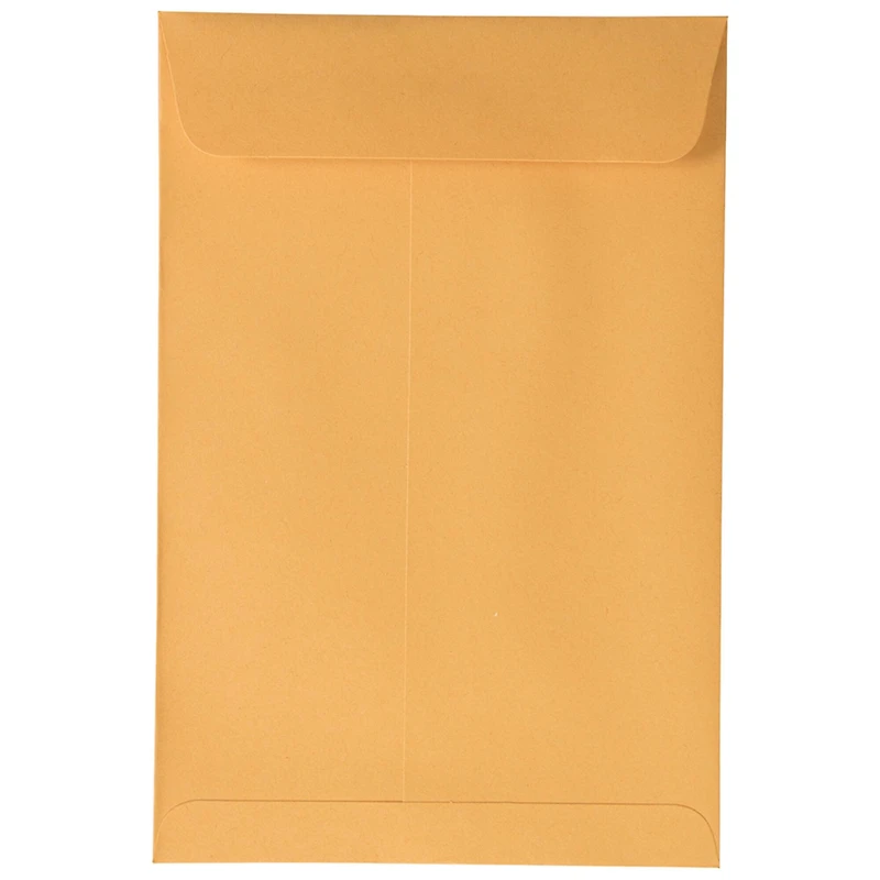 JAM Paper 6" x 9" Brown Kraft Manila Open End Catalog Envelopes