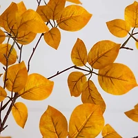 6ft. Orange Autumn Oyama Magnolia Artificial Potted Tree