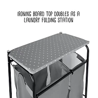 Honey Can Do Gray Uneven Clothes Sorter w/ Ironing Board