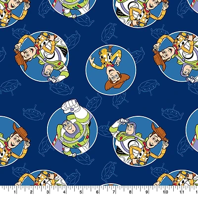 Springs Creative Disney® Pixar Buzz & Woody Badges Cotton Fabric