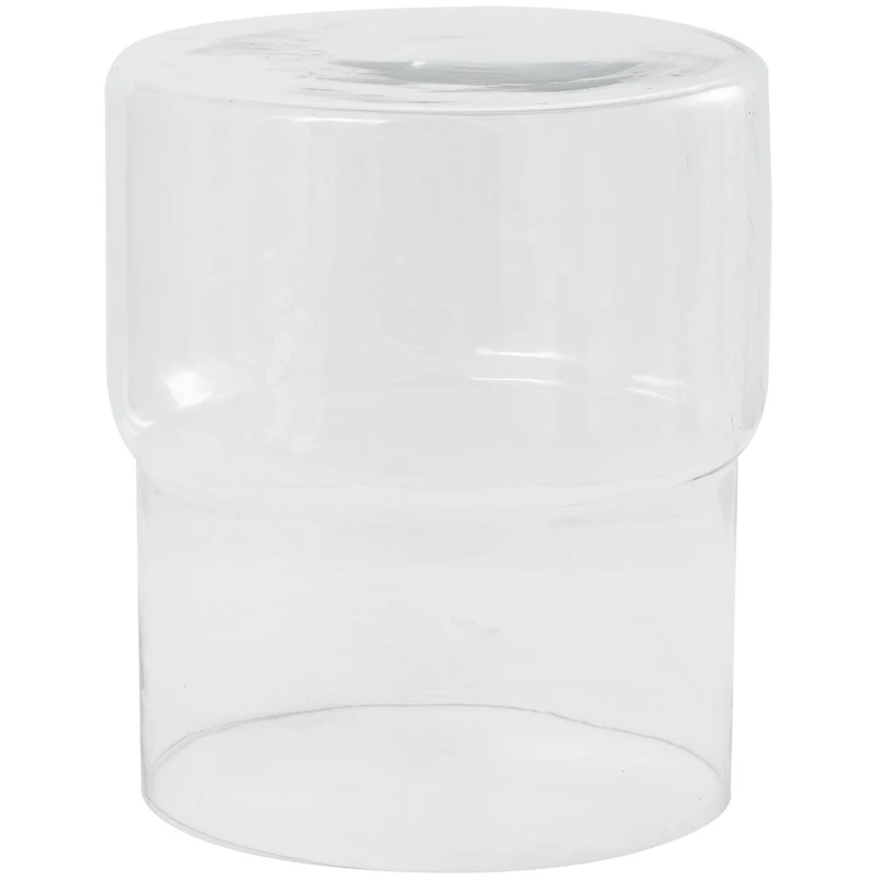 19" Glass Modern Accent Table