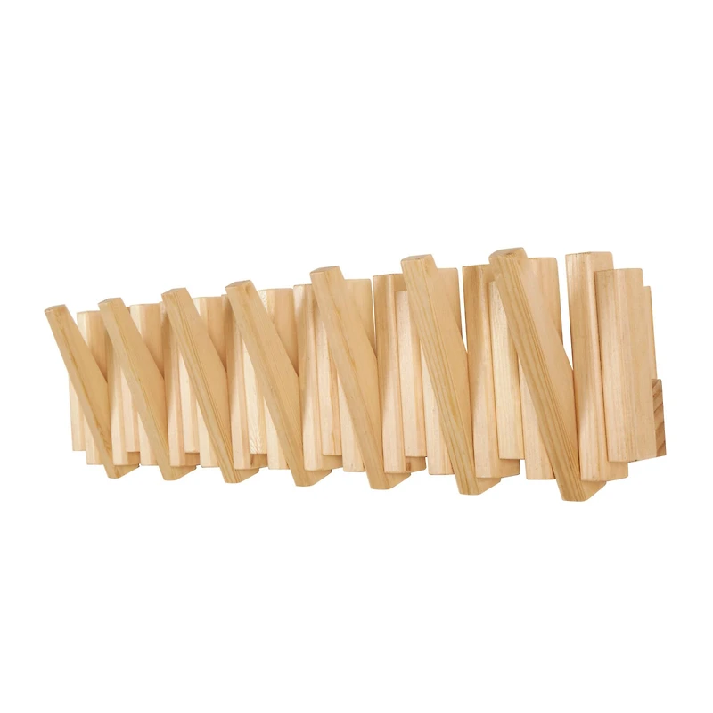 Brown Wooden Stick 7 Hanger Wall Hook