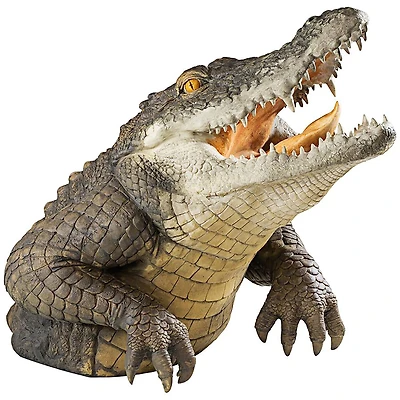 Design Toscano 19" Snapping Swamp Gator Statue