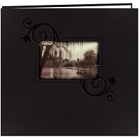 Pioneer® Black Floral Embossed Leatherette Post Bound Photo Album