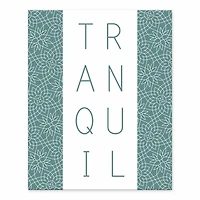 10" Blue & White Tranquil Sentiment Tabletop Canvas Décor