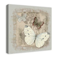 Neutral Butterflies 24" x 24" Canvas Wall Art