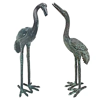 Design Toscano Small Bronze Crane Set