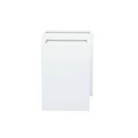 White Modern Planter, Set of 2" 17", 14"