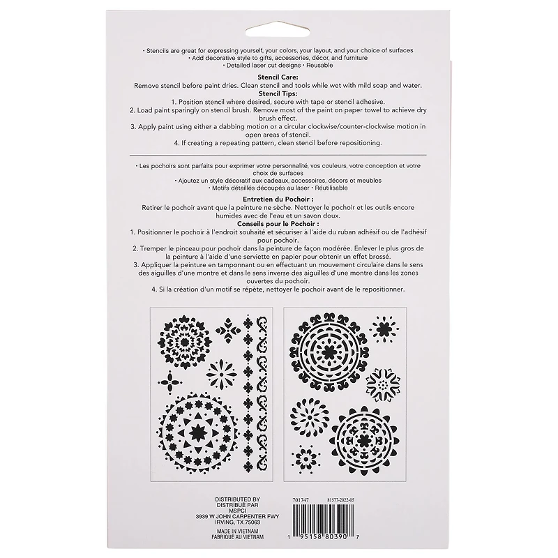 Medallion Plastic Stencils, 7" x 10" by Craft Smart®