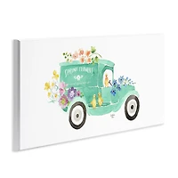 Stupell Industries Chicks Driving Spring Flowers Car Floral Blossoms Wall Plaque Art