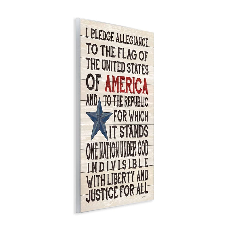 Stupell Industries Pledge of Allegiance Patriotic Wall Plaque Art