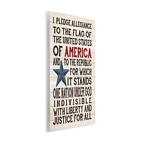 Stupell Industries Pledge of Allegiance Patriotic Wall Plaque Art