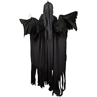 66" Pre-Lit Black & Red Sonic Skeletal Reaper with Wings Halloween Décor