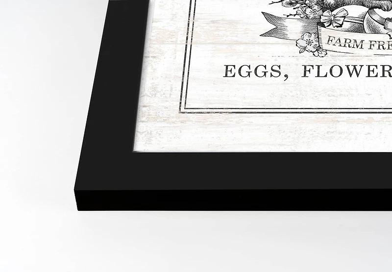 Easter Bunny Carrot Farm 5 16" x 20" Black Framed Print Under Plexiglass