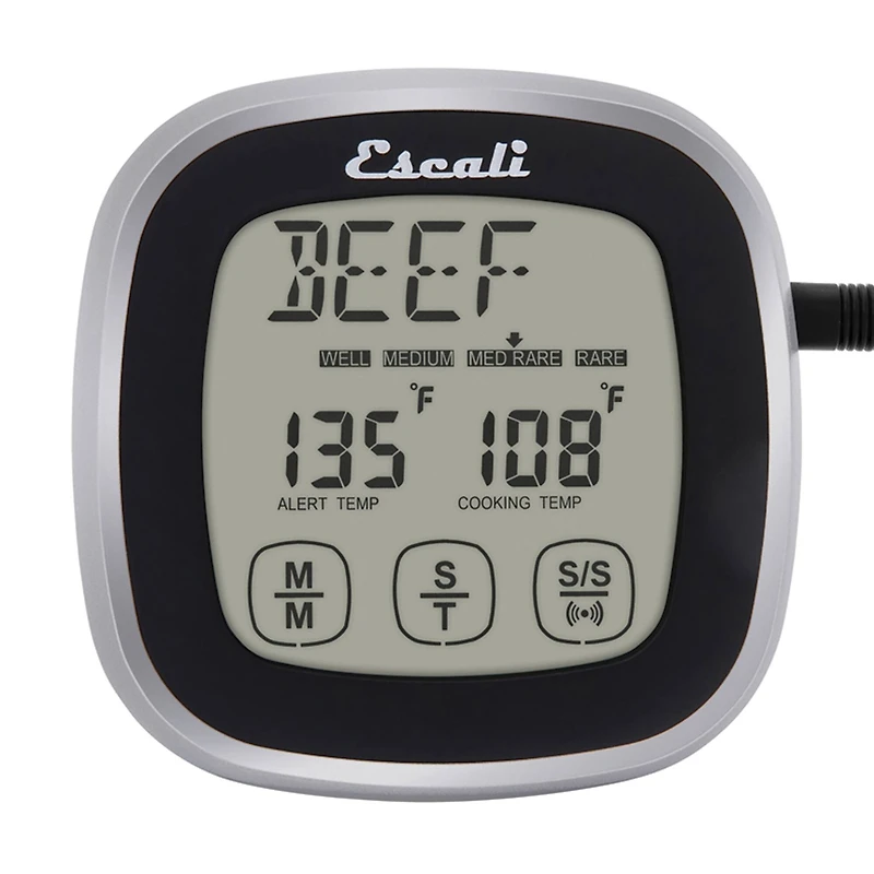 Escali Black Touch Screen Thermometer & Timer