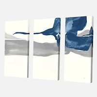 Designart - Gouache Sapphire on Gray IV