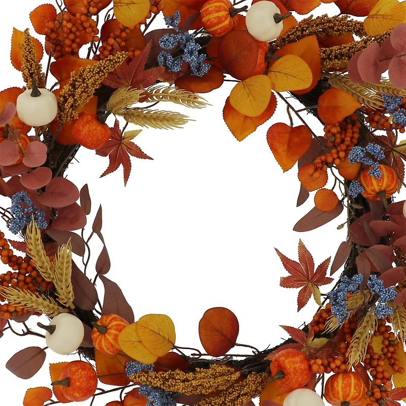 24" Fall Berry & Pumpkin Wreath by Ashland®