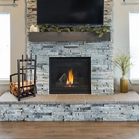 Hastings Home Black Fireplace Tool Set & Rack