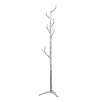 Silver Aluminum Eclectic Coat Rack, 71" x  17" x  17"