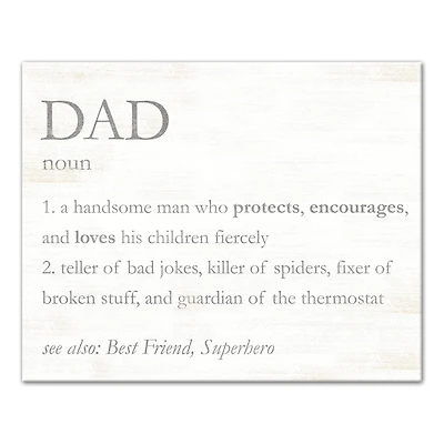 Dad Definition Recolor Canvas Wall Art