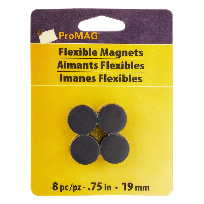 12 Packs: 8 ct. (96 total) ProMAG® Button Magnets, 3/4"