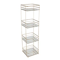 Elle Décor Satin Gold 4 Tiered Spa Tower