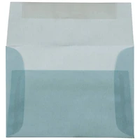 JAM Paper A1 Ocean Blue Translucent Vellum Invitation Envelopes 25ct.