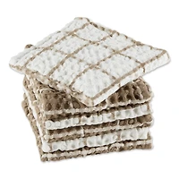 DII® Windowpane Oversized Washed Waffle Dishcloth Set