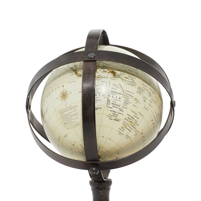 12" Brown Aluminum Industrial Globe