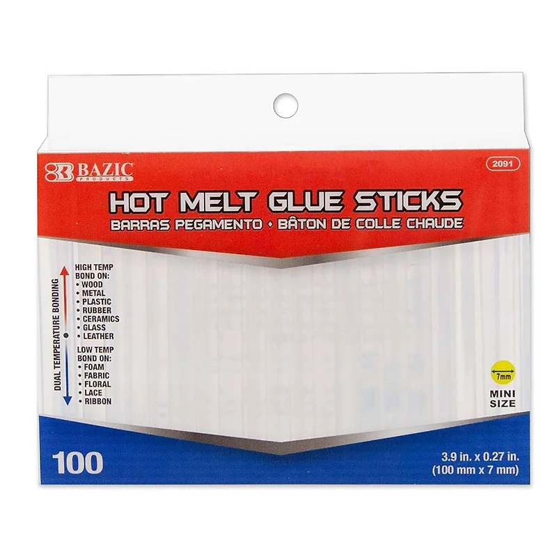 BAZIC Products® Mini Hot Melt Glue Sticks, 2 ct.