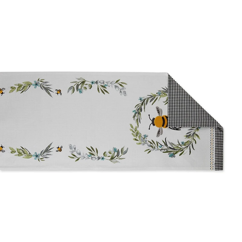 Bee Kind Reversible Embellished Table Runner 14" x 72"