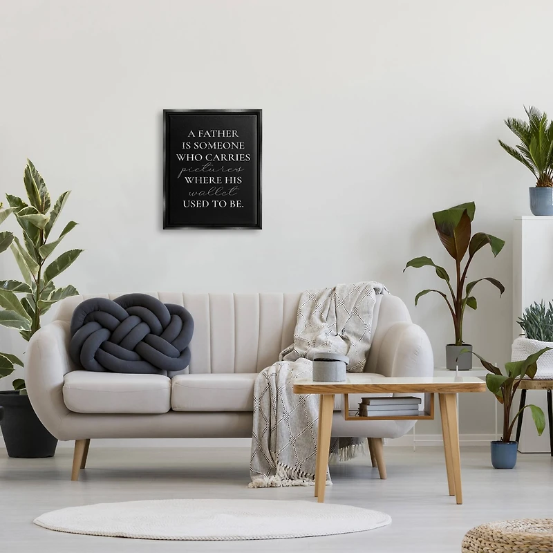 Stupell Industries Pictures Where Wallet Used To Be Father Floater Framed Art