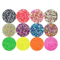 Black Light Reactive Mixed Glitter Shapes Pack by Creatology™