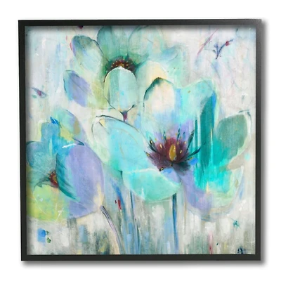 Stupell Industries Blue Lilly Abstraction Framed Wall Art