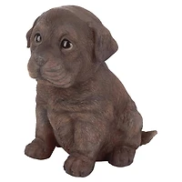 Design Toscano 6" Chocolate Lab Puppy Partner Collectible Dog Statue