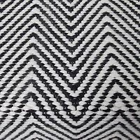 48" Black Wood Chevron Bench with Wood Legs