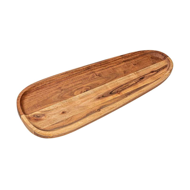 Hello Honey® 21" Natural Long Acacia Wood Oval Serving Tray