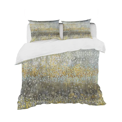 Designart 'Glam Rain Abstract IV' Glam Bedding Set