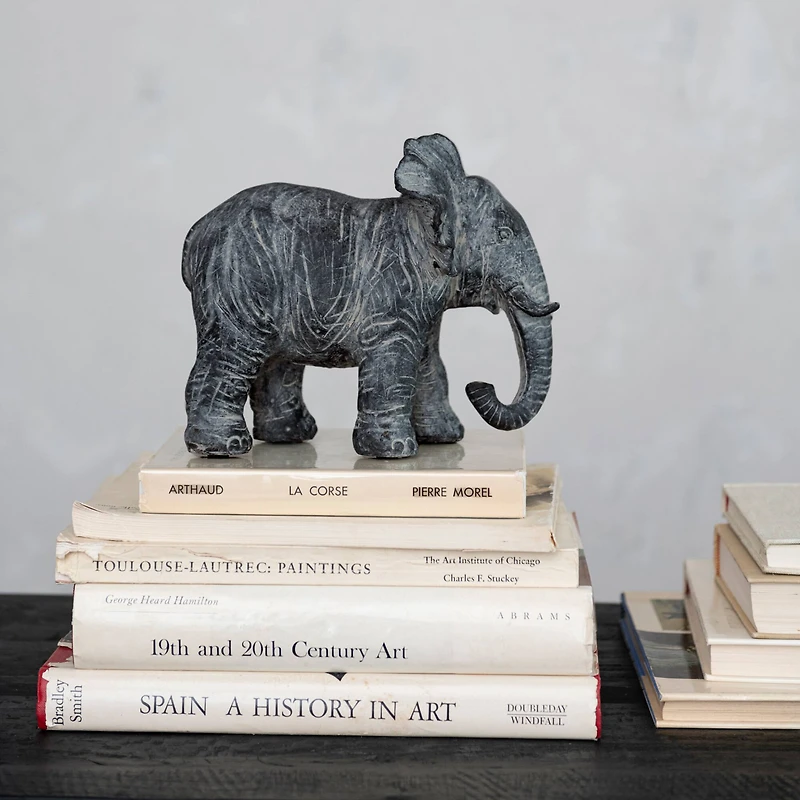 Hello Honey® 7.75" Distressed Gray Elephant Figurine Décor
